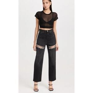 Torn by Ronny Kobo Cutout Embellished Jeans
